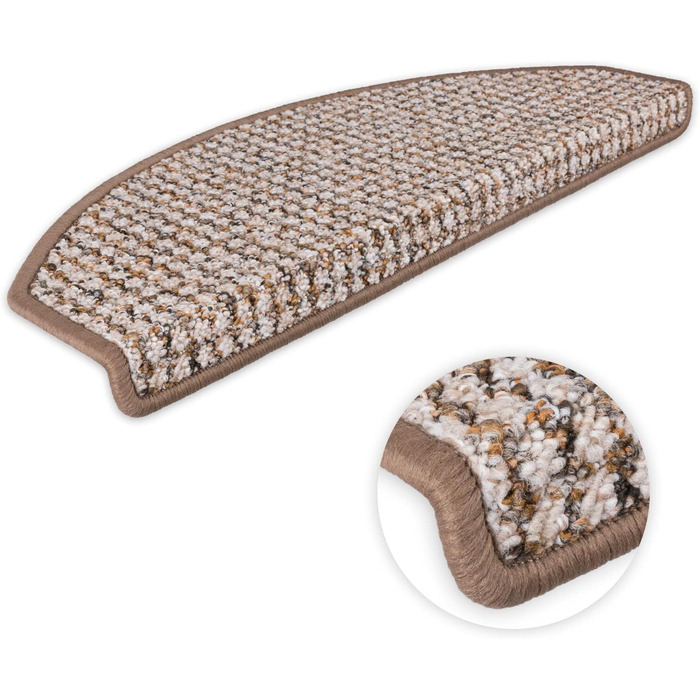 Ступінчасті килимки Kettelservice-Metzker Gera (світло-коричневі, 15 шт.) - для сходів