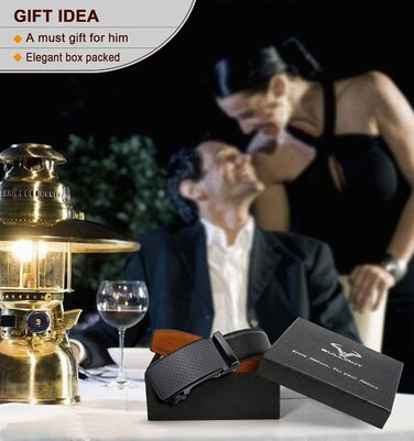 Чоловічий шкіряний ремінь BULLIANT з автоматичною застібкою-ратом, ширина 35 мм, регульований розмір, чорний, 130 см (38-44)