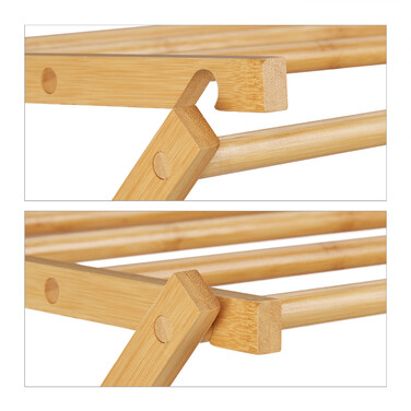 Relaxdays Extendable Bamboo Towel Rack