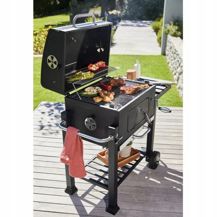Садовий вугільний гриль на колесах XXL Grill Meister