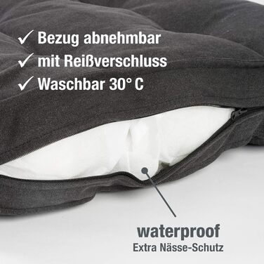 Килимок для собак JAMAXX PDB1086 (M) 65x55 см, антрацит, м'яка та зручна підстилка для собак, знімний чохол