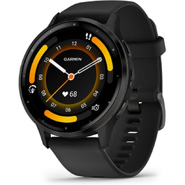 Розумний годинник Garmin Venu 3S – фітнес-трекер з 1,2' AMOLED-дисплеєм, до 10 днів роботи від акумулятора, 30+ спортивних функцій, Bluetooth, Garmin Pay, режим для інвалідних візків (45 мм, чорний/сірий)