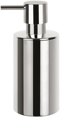 Дозатор мила Spirella | Керамічний | 300 мл | Сріблястий | Довговічний та міцний | 7x7x16 см