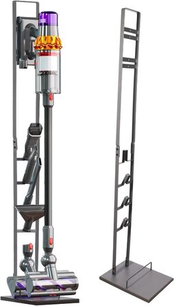 Стійка для пилососа Dyson V15, V11, V10, V8, V7, V6. Аксесуар для пилососа, металева підставка сірого кольору. Сумісна з DC30, DC31, DC34, DC35, DC58, DC59, DC62, DC74