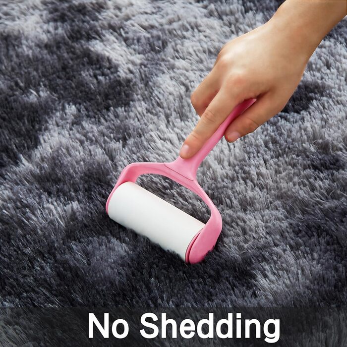 Пухнастий килим для вітальні та спальні 160x230 см. Антиковзаюча поверхня, для дітей. Темно-сірий килим Hochflor.