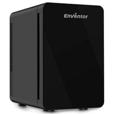 Міні-холодильник Enventor 15 літрів: для косметики, ігор, авто. Нагрів/Охолодження, тихий, портативний, чорний