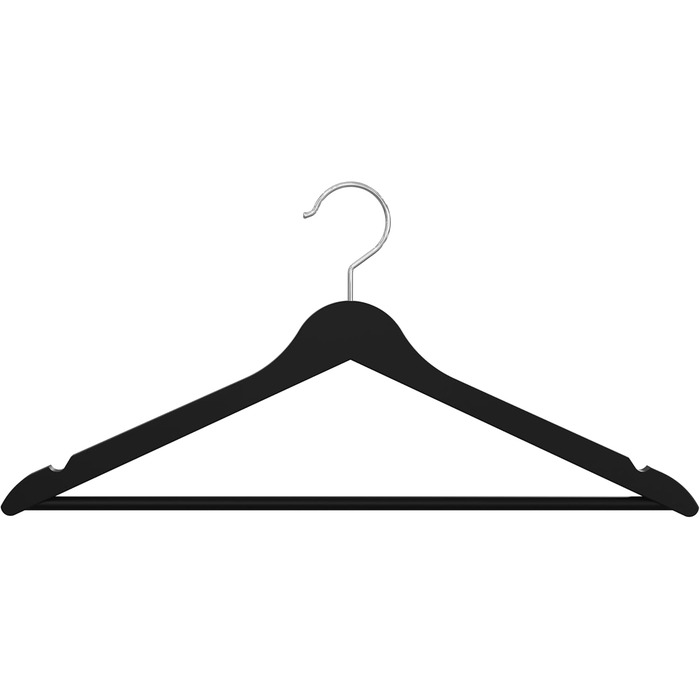 Плечики для одягу OGIVO з дерева, набір 10 шт. – обертовий гачок 360°, витончені вирізи на плечах, натуральне дерево (бук, береза, сосна, верба)