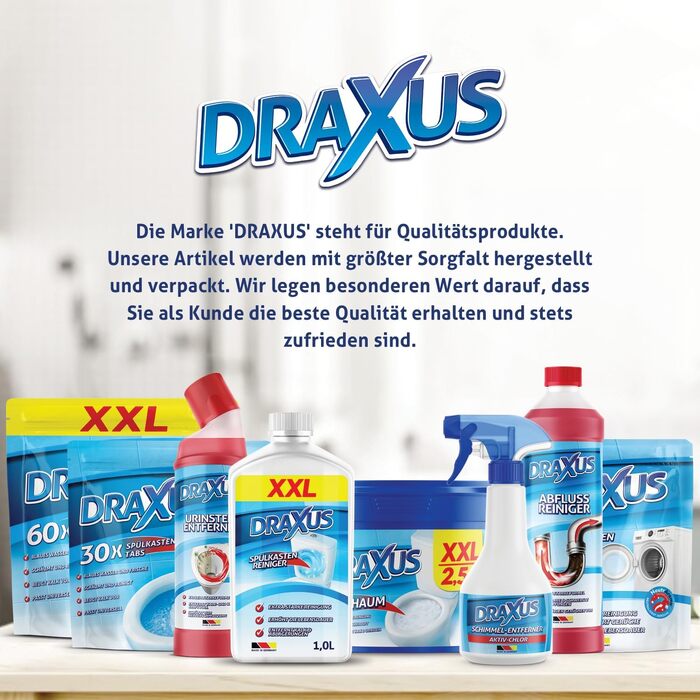 Засіб для чищення унітазу DRAXUS WC Schaum, активна піна проти вапна та сечового каменю, XXL упаковка 2.5 кг
