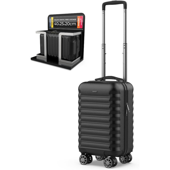 Чемодан ручної об'єму 20 л NUMADA Upfly - компактний, з ABS, для авіакомпаній Ryanair, Vueling, Easyjet (40 x 25 x 20 см)