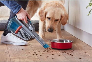 Акумуляторний пилосос ручний BLACK+DECKER BHHV315J Lithium Dustbuster 12V, 20AW, циклонна система, безмішковий, титаново-синій