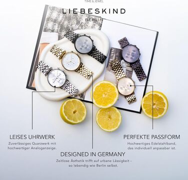 Жіночий аналоговий кварцовий годинник Liebeskind Berlin LT-0150-MQ зі сталевим браслетом, сріблястий/білий