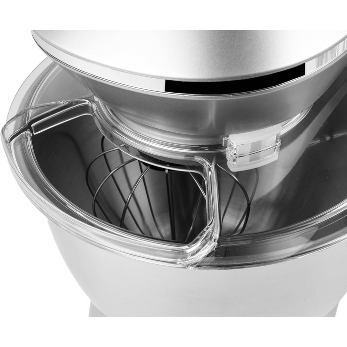 Планетарний міксер MalTecChef 2200 Вт, 6 л, 6 швидкостей, чорний, насадки для замісу тіста, збивання, кухонний комбайн