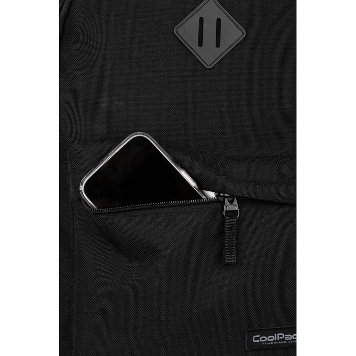 Багатовідсіковий шкільний рюкзак CoolPack, чорний з жовтими та золотистими акцентами, 27 л
