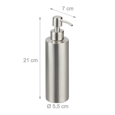 Relaxdays Stainless Steel Soap Dispenser