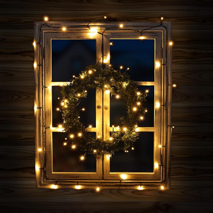 Льоново-гірлянда Joomer на Різдво, 20 метрів, 200 LED, для вулиці, на батарейках, з таймером, 8 режимів, для ялинки, балкона, кімнати, вечірки, весілля, фестивалю, тепле біле світло, вологостійка прикраса