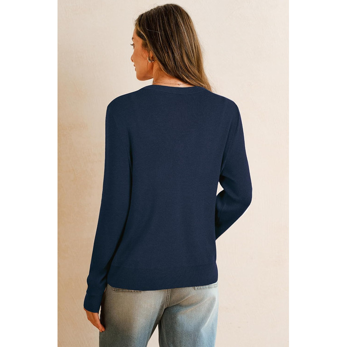 Жакет Arach&Cloz з вовняної суміші, в'язаний, V-подібний виріз, елегантний кардиган, короткий рукав, з ґудзиками, повсякденний топ (A-navy, XXL)