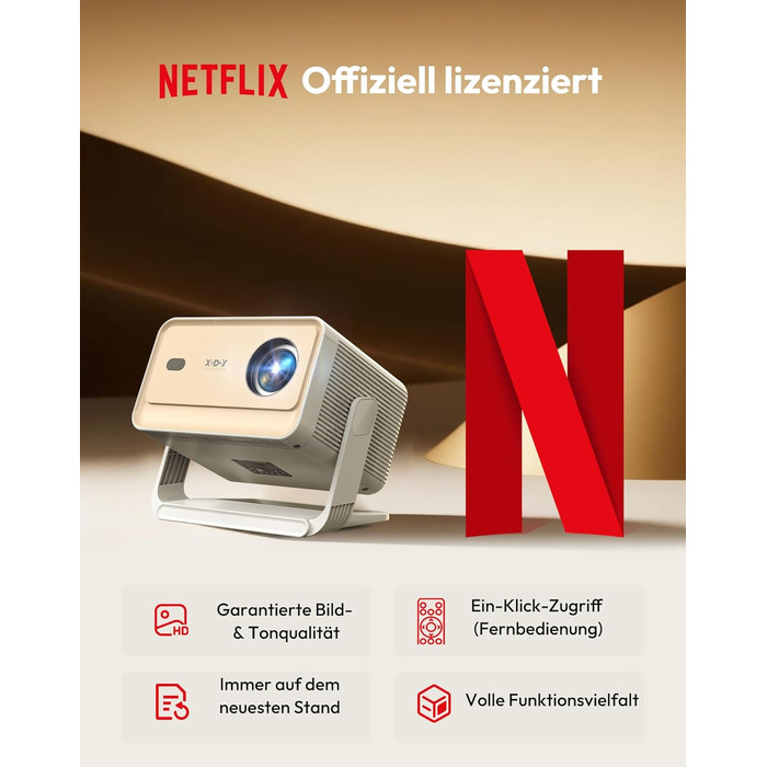 Проектор Smart Beamer N6 Pro: 4K, Full HD, WiFi 6, Автофокус, Netflix, Android/iPhone, для дому та на вулицю