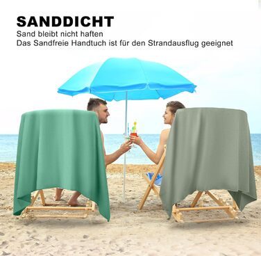 HiiPeak Рушник з мікрофібри: компактний, легкий, швидковисихаючий для спорту та басейну (180 x 90 см, колір: зелений)