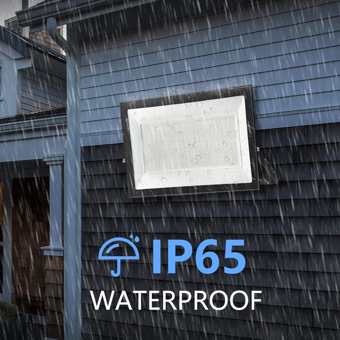 300W LED Floodlight Outdoor, IP65 Waterproof Outdoor Floodlight LED Spot 30000LM Spotlight Floodlight, Outdoor Floodlight for Backyard, Garden, Workshop, Yard, Driveway, Doors, Garage, Hallway