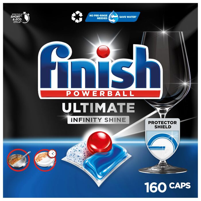 Таблетки для посудомийних машин Finish Ultimate Infinity Shine, економ-упаковка 160 шт
