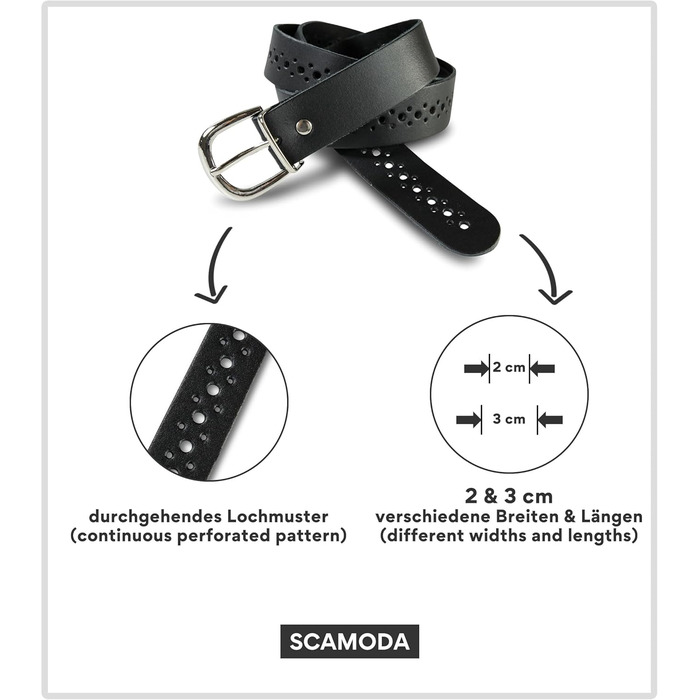 Чоловічий шкіряний ремінь Damengürtel з перфорацією, срібна пряжка, ширина 3 см, білий, виготовлено в Німеччині