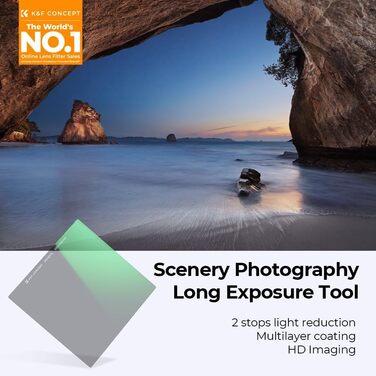 Набір фільтрів K&F Concept Nano-X: квадратний фільтр, адаптерні кільця (8 шт.), ND4