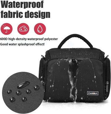 Чохол для камери сумісний з Canon, Nikon, Sony: водонепроникний, компактний, чорний