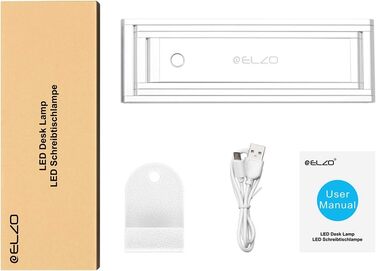 LED лампа настільна ELZO з регулюванням яскравості та гнучкою ніжкою, срібна