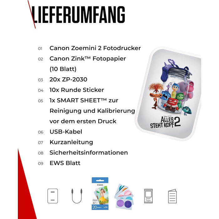 Canon Zoemini 2: Портативний фотодрук, Bluetooth 5.0, USB-C зарядка, Рожеве золото (Disney Limited Edition)