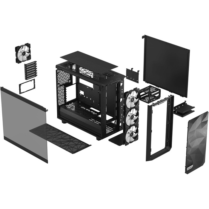 Корпус ПК Fractal Design Meshify 2 Lite White з прозорою скляною панеллю, ATX, FD-C-MEL2A-04