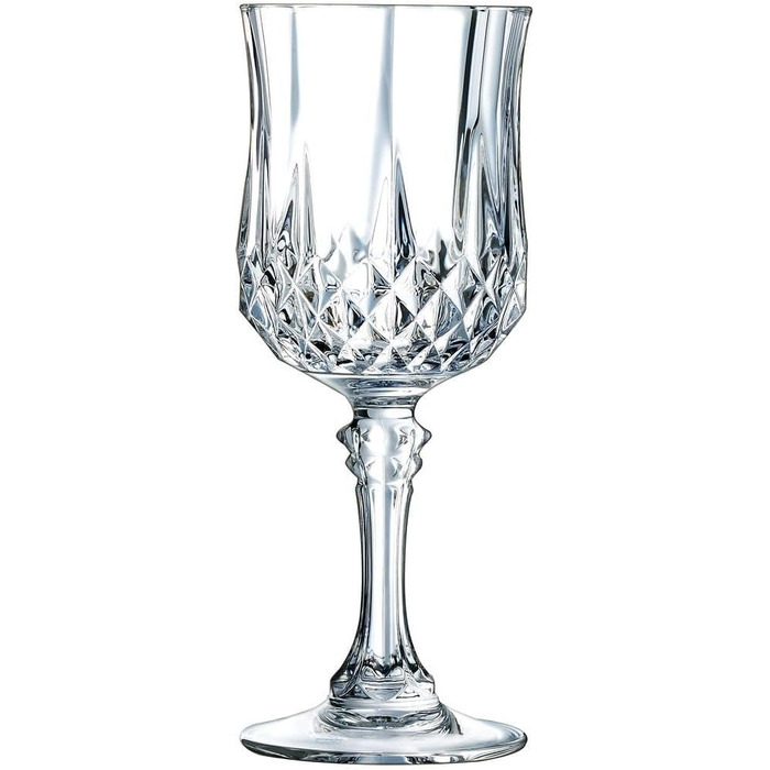 Cristal d'Arques Paris Longchamp - Wine Glass 170ml - Set of 6 - made of Kwarx - reinforced packaging - Shine, transparency, and high resistance
