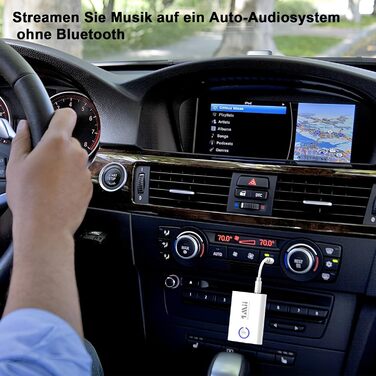 1Mii Bluetooth 5.3 адаптер для телевізора та навушників: 2-в-1 передавач/приймач, aptX-Adaptive, HD аудіо, 3.5mm jack