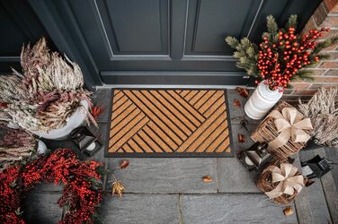 Килимок для входу Hanse Home кокосовий з гумовою основою 45x75 см для дому та вулиці