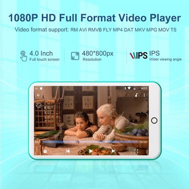 MP3 плеєр Oilsky 80GB з Bluetooth, WiFi, Android 9.0, 4