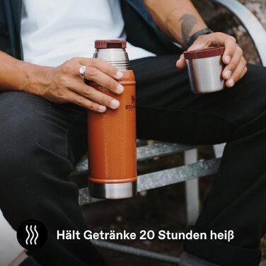 Термос Stanley Classic Legendary 750 мл, зелений (Hammertone Clay), нержавіюча сталь, BPA-Free, для гарячих та холодних напоїв