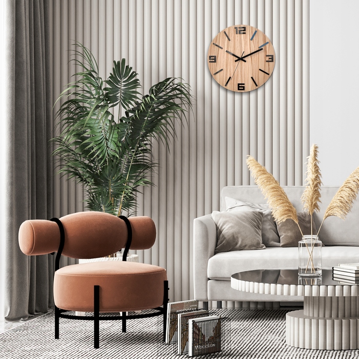 Настінний годинник ModernClock, чорний, 33 см