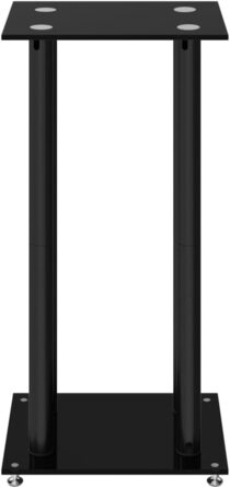 Підставка для колонок vidaXL, 2 шт., чорна, з антиковзкими ніжками, з міцного скла