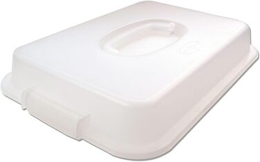 USA Pan Bakeware Nonstick Cupcake and Muffin Pan with Lid, 12 Cavities, White