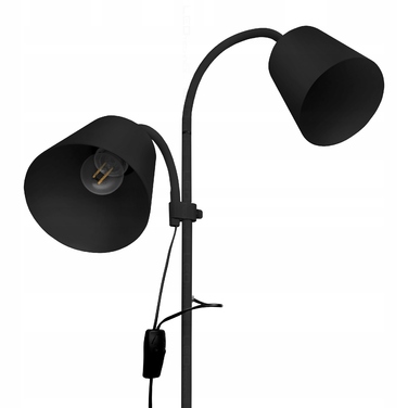 Підлогова LED-лампа LEDTechnics, чорна, 2x E27, 20 Вт, регульована, 170 см