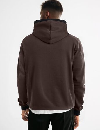 Світшот з капюшоном JMIERR для чоловіків, теплий пуловер з капюшоном, повсякденна куртка з капюшоном, бавовняний світшот, шнурок на капюшоні, кишеня, колір: зелений (L, кава)