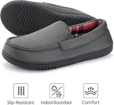 Чоловічі домашні тапочки RockDove Alexander з дихаючим фетровим підкладкою та антиковзкою підошвою з піни EVA, 42 EU, Колір: Вугільний