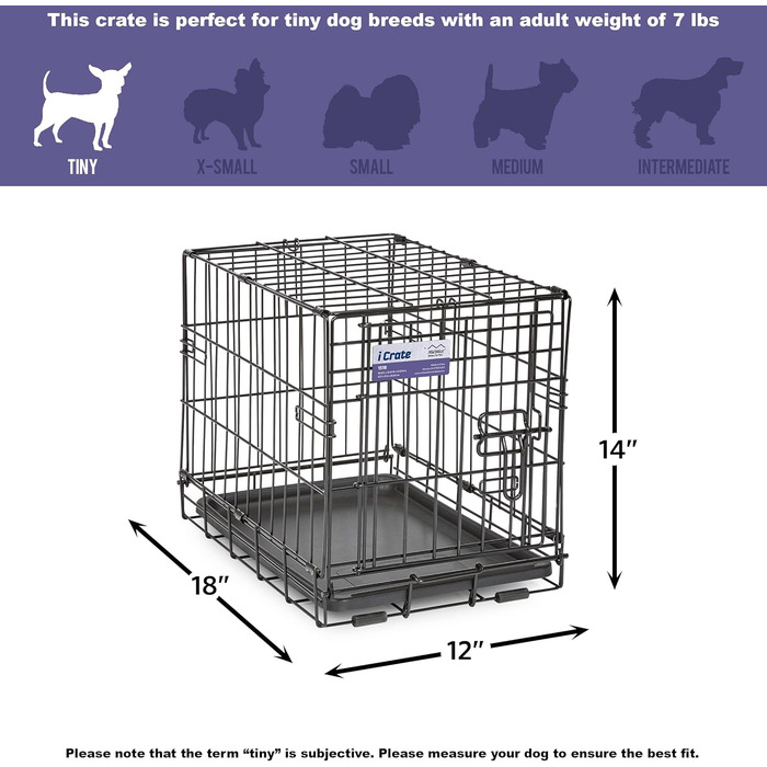 Кія для собак Midwest Homes for Pets Modell 1518, чорна, 46x31x36 см. З піддоном, перегородкою та захисними ніжками