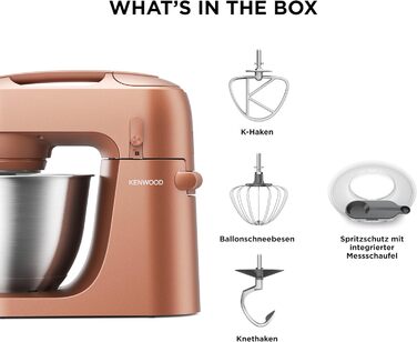 Кухонна машина KENWOOD kMix KMX750BK, компактний планетарний міксер, корал