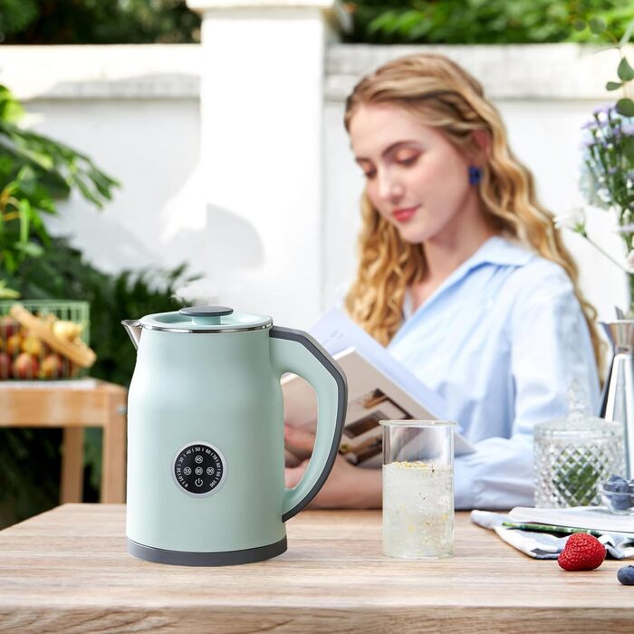 Інтелектуальний чайник 1.2л з підтриманням температури 16 год та швидким заварюванням 1000W – нержавіюча сталь 304, без BPA, 4 режими (45-90°C), LED-дисплей, поворотний на 360° для чаю, дитячих пляшечок, офісу