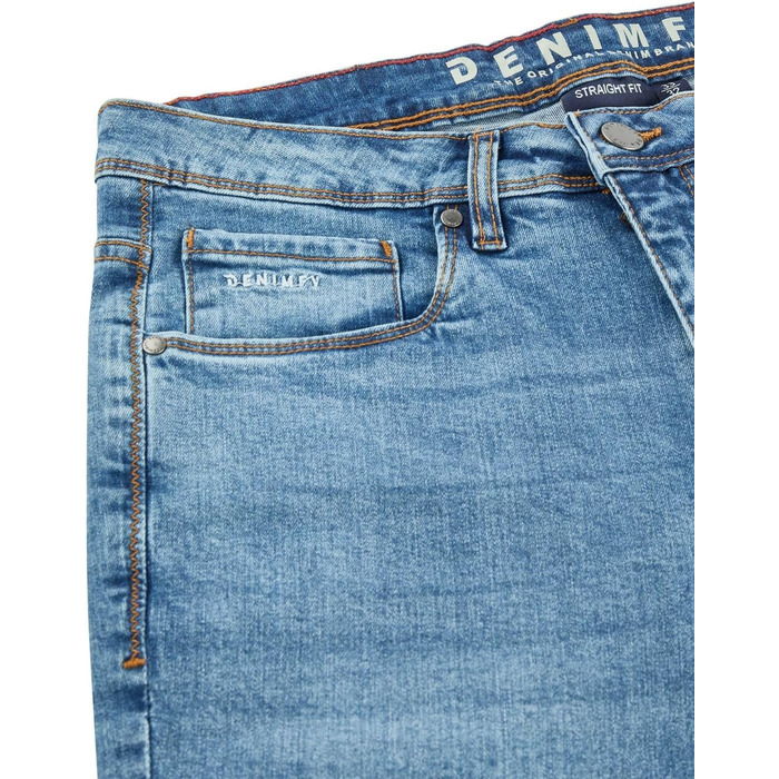 Чоловічі джинси DENIMFY Stretch Straight Fit сині, чорні, сірі - бавовна, розміри 30-40