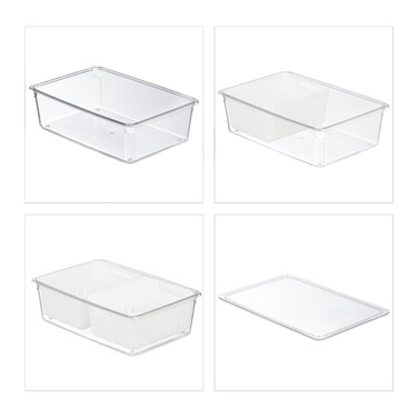 Relaxdays Refrigerator Organizer 3-Piece Set