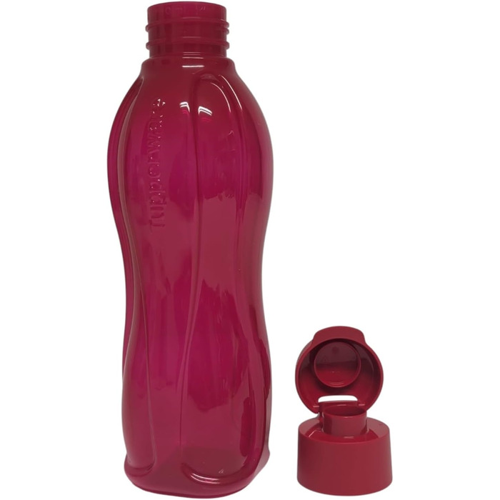 Tupperware To Go Eco 750ml Eco Easy Flip Top Drinking Bottle EcoEasy, suitable for carbonated drinks, 750 ml (deep red)