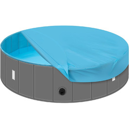 Басейн для собак великих порід EUGAD 120x30 см з кришкою. ПВХ басейн для собак, антиковзне покриття, легко складається