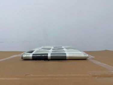 Шторка для душу DUFU, водовідштовхувальна, миється | Швидковисихаюча поліестер, 12 гачків | Напівпрозора захисна шторка для ванни (180x200 см, Темно-сірий) (Мозаїка 180x200 см)