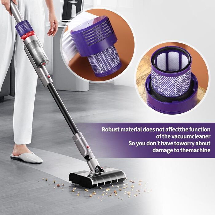 Фільтри для пилососа Dyson V11, V15 (3 шт.) + Щітка для чищення. Оригінал #970013-02